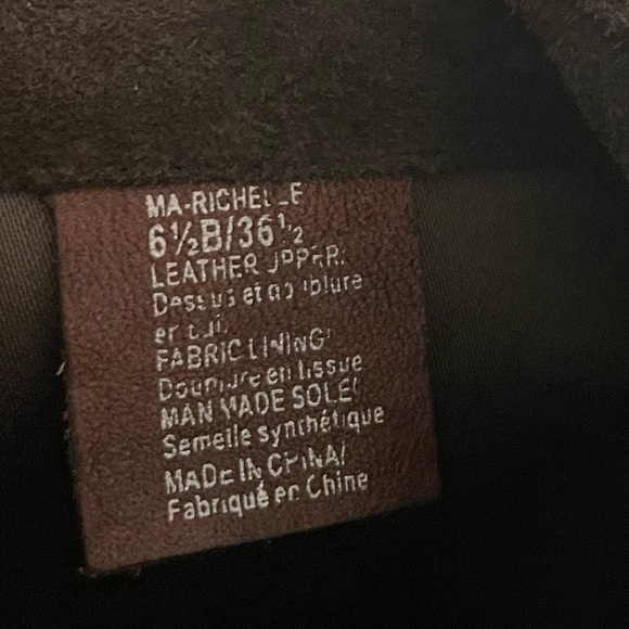 Leather boots. BCBG. Never worn. Size 6 1/2. Dark brown. 4 in heel. - Picture 2 of 5